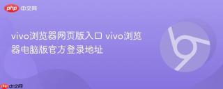 vivo浏览器网页版入口 vivo浏览器电脑版官方登录地址