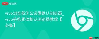 vivo浏览器怎么设置默认浏览器_vivo手机更改默认浏览器教程【必备】