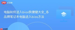 电脑如何进入bios快捷键大全_各品牌笔记本电脑进入bios方法