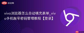vivo浏览器怎么自动填充表单_vivo手机账号密码管理教程【登录】