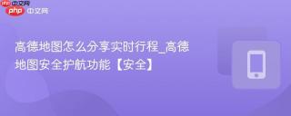 高德地图怎么分享实时行程_高德地图安全护航功能【安全】