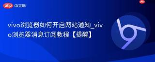 vivo浏览器如何开启网站通知_vivo浏览器消息订阅教程【提醒】