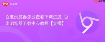 百度浏览器怎么查看下载进度_百度浏览器下载中心教程【实操】
