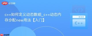 c++如何定义动态数组_c++动态内存分配new用法【入门】