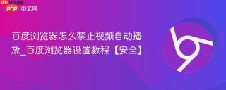 百度浏览器怎么禁止视频自动播放_百度浏览器设置教程【安全】