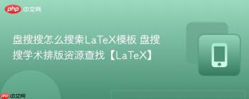 盘搜搜怎么搜索LaTeX模板 盘搜搜学术排版资源查找【LaTeX】
