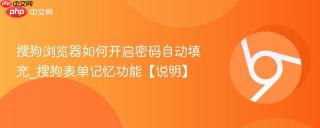 搜狗浏览器如何开启密码自动填充_搜狗表单记忆功能【说明】