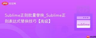 Sublime正则批量替换_Sublime正则表达式替换技巧【高级】