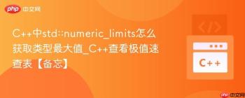 C++中std::numeric_limits怎么获取类型最大值_C++查看极值速查表【备忘】