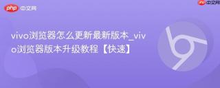 vivo浏览器怎么更新最新版本_vivo浏览器版本升级教程【快速】