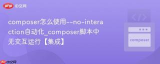 composer怎么使用--no-interaction自动化_composer脚本中无交互运行【集成】