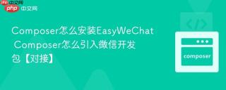 Composer怎么安装EasyWeChat Composer怎么引入微信开发包【对接】