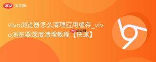 vivo浏览器怎么清理应用缓存_vivo浏览器深度清理教程【快速】
