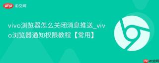 vivo浏览器怎么关闭消息推送_vivo浏览器通知权限教程【常用】