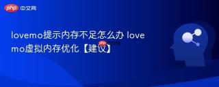 lovemo提示内存不足怎么办 lovemo虚拟内存优化【建议】