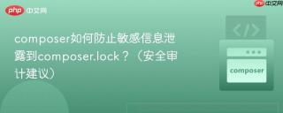 composer如何防止敏感信息泄露到composer.lock？（安全审计建议）