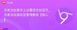 百度浏览器怎么设置固定标签页_百度浏览器标签管理教程【核心】