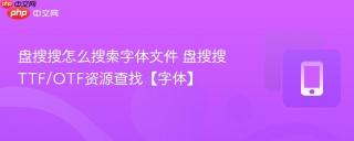 盘搜搜怎么搜索字体文件 盘搜搜TTF/OTF资源查找【字体】