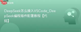 deepseek怎么接入vscode_deepseek编程插件配置教程【代码】