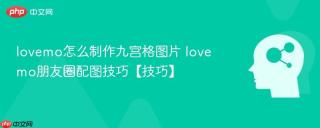 lovemo怎么制作九宫格图片 lovemo朋友圈配图技巧【技巧】