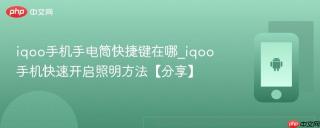 iqoo手机手电筒快捷键在哪_iqoo手机快速开启照明方法【分享】