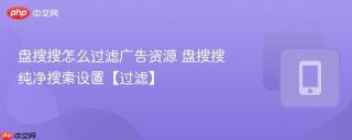 盘搜搜怎么过滤广告资源 盘搜搜纯净搜索设置【过滤】