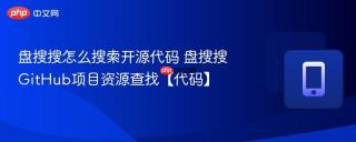 盘搜搜怎么搜索开源代码 盘搜搜GitHub项目资源查找【代码】