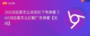 360浏览器怎么关闭右下角弹窗 360浏览器怎么拦截广告弹窗【关闭】