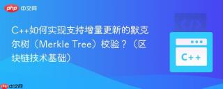 C++如何实现支持增量更新的默克尔树（Merkle Tree）校验？（区块链技术基础）