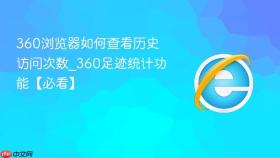 360浏览器如何查看历史访问次数_360足迹统计功能【必看】
