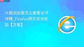 火狐浏览器怎么查看证书详情_Firefox网页安全校验【方案】