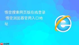 悟空搜索网页版在线登录 悟空浏览器官网入口地址