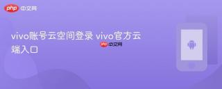 vivo账号云空间登录 vivo官方云端入口