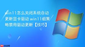 win11怎么关闭系统自动更新显卡驱动 win11组策略禁用驱动更新【技巧】