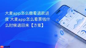 大麦app怎么查看退款进度 大麦app怎么看票钱什么时候退回来【方案】