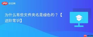 为什么有些文件夹名是绿色的?【进阶常识】