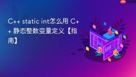 C++ static int怎么用 C++ 静态整数变量定义【指南】