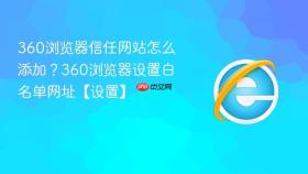 360浏览器信任网站怎么添加？360浏览器设置白名单网址【设置】