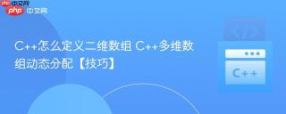 C++怎么定义二维数组 C++多维数组动态分配【技巧】