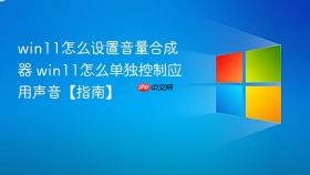 win11怎么设置音量合成器 win11怎么单独控制应用声音【指南】