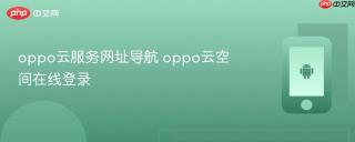 oppo云服务网址导航 oppo云空间在线登录