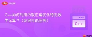 C++如何利用内联汇编优化特定数学运算？（底层性能压榨）