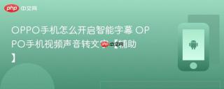 OPPO手机怎么开启智能字幕 OPPO手机视频声音转文字【辅助】
