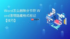 word怎么删除分节符 word清理隐藏格式标记【技巧】