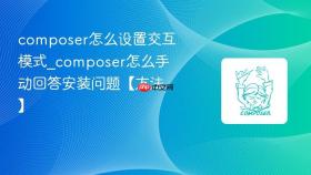 composer怎么设置交互模式_composer怎么手动回答安装问题【方法】