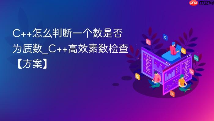 c++怎么判断一个数是否为质数_c++高效素数检查【方案】