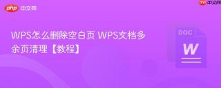 WPS怎么删除空白页 WPS文档多余页清理【教程】
