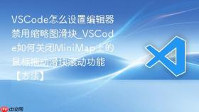 vscode怎么设置编辑器禁用缩略图滑块_vscode如何关闭minimap上的鼠标拖动滑块滚动功能【方法】