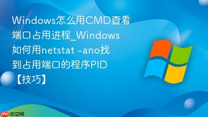 windows怎么用cmd查看端口占用进程_windows如何用netstat -ano找到占用端口的程序pid【技巧】