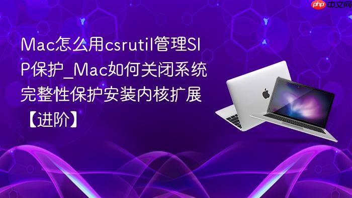 mac怎么用csrutil管理sip保护_mac如何关闭系统完整性保护安装内核扩展【进阶】